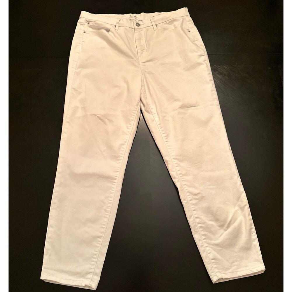 Nicole Miller Women's SOHO White Jeans High Rise Ankle Skinny Denim TAG SIZE 14